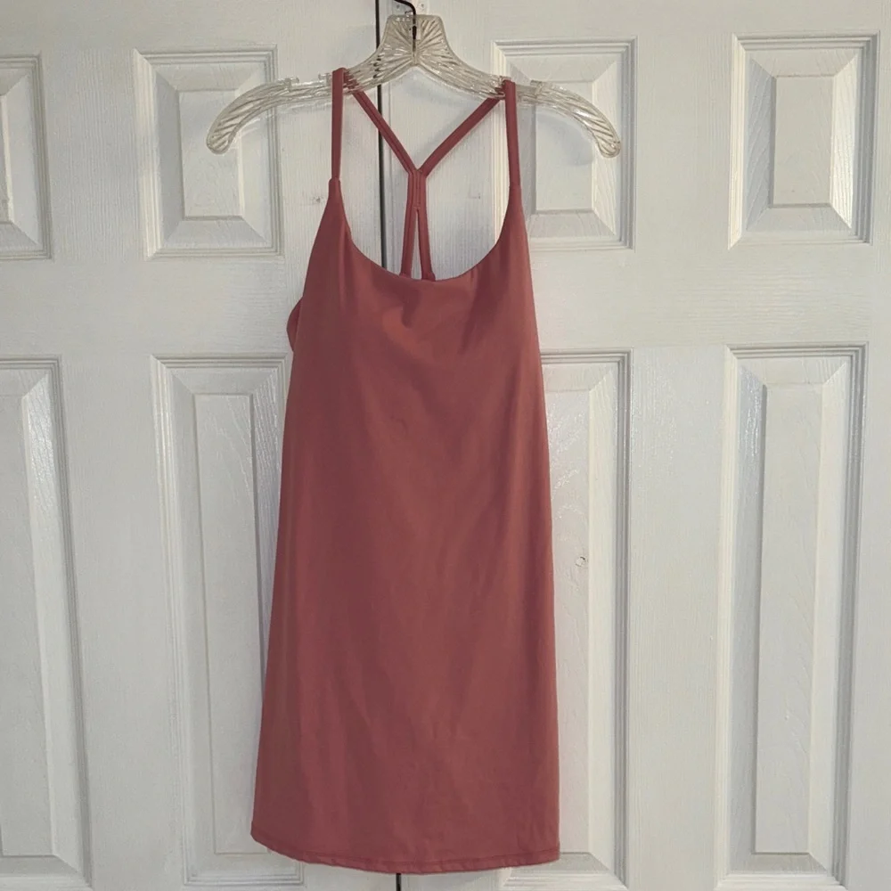 Halara: Like New - Dusty Pink Athletic Dress with Built-in Shorts Size Medium - Picture 1 of 3